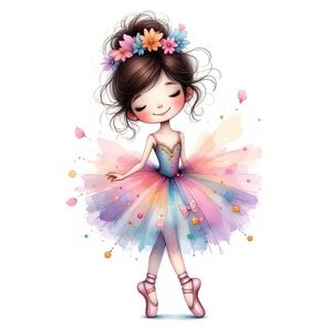 6pc Ballerina Girls Prints